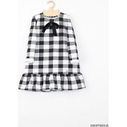 Sukienka w krate. Czerwone sukienki dziewczęce marki Pakamera, z długim rękawem, długie. Za 119,00 zł.