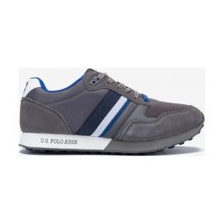 U.S. Polo Assn Julius Tenisówki Szary. Szare trampki męskie U.S. Polo Assn., bez wzorów, ze skóry, bez zapięcia. Za 378,95 zł.