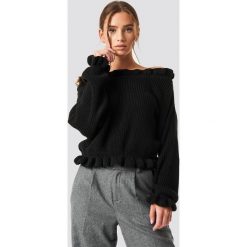 Glamorous Sweter z odkrytymi ramionami - Black. Czarne swetry damskie marki Glamorous, bez wzorów, z koronki, bez rękawów, długie, bez kaptura. Za 161,95 zł.