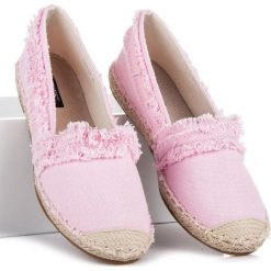 Espadryle damskie: Różowe espadryle z frędzelkami DESTANEE odcienie różu