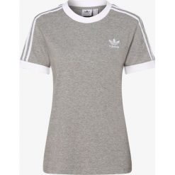 Adidas Originals - T-shirt damski, szary. Szare t-shirty damskie adidas Originals, w paski, klasyczne, bez kołnierzyka. Za 129,95 zł.