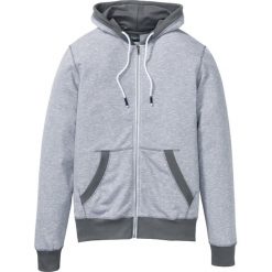 Bluza rozpinana z kapturem melanżowa bonprix dymny szary melanż. Szare bluzy męskie marki bonprix, s, melanż, z bawełny, z kapturem. Za 99,99 zł.