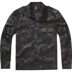 Brandit US Hemd langarm Koszula kamuflaż (Dark Camo). Zielone koszule męskie na spinki Brandit, plus size, z materiału, z długim rękawem. Za 94,90 zł.