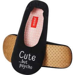 Soxo - Kapcie. Czarne kapcie damskie marki Soxo, z materiału. Za 39,99 zł.