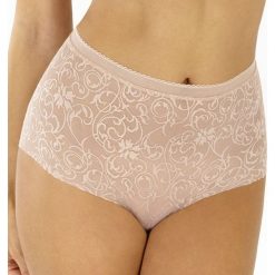 Figi klasyczne Delight wysokie. Brązowe majtki damskie Rosme, z bawełny. Za 48,99 zł.