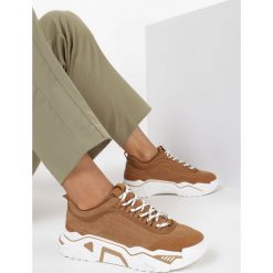 Camelowe Sneakersy Thamare. Brązowe sneakersy damskie Born2be. Za 109,99 zł.