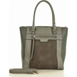MONNARI Miejska torebka shopper bag szary. Szare shopper bag damskie Monnari, w paski, ze skóry ekologicznej, na ramię. Za 179,00 zł.