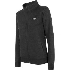 Bluza damska BLD005 - głęboka czerń melanż. Czarne bluzy damskie 4f, bez wzorów, z dzianiny, bez rękawów, bez kaptura. W wyprzedaży za 119,99 zł.