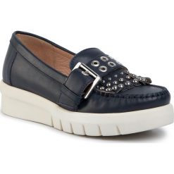 Mokasyny GEOX - D Wimbley C D92CYC 00043 C4002 Navy. Niebieskie mokasyny damskie Geox, ze skóry, na płaskiej podeszwie. W wyprzedaży za 269,00 zł.