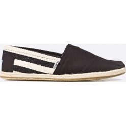 Toms - Espadryle University Mens Classic. Czarne espadryle męskie marki Toms, ze skóry. W wyprzedaży za 179,90 zł.