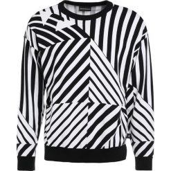 Emporio Armani CREW FINE Sweter fantasia nero. Czarne swetry klasyczne męskie Emporio Armani, l, z bawełny. W wyprzedaży za 368,55 zł.