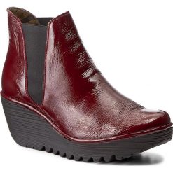 Botki FLY LONDON - Yoss P500431050 Cordoba Red. Czerwone botki damskie na obcasie marki Fly London, z materiału. W wyprzedaży za 289,00 zł.