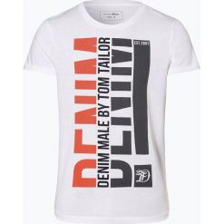Tom Tailor Denim - T-shirt męski, biały. Białe t-shirty męskie TOM TAILOR DENIM, s, z nadrukiem, z bawełny, bez kołnierzyka. Za 59,95 zł.