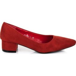 Czółenka: ZAMSZOWE CZÓŁENKA NA NISKIM OBCASIE BEST SHOES