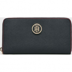 Tommy Hilfiger - Portfel. Czarne portfele damskie TOMMY HILFIGER, z materiału. Za 269,90 zł.