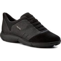 Półbuty GEOX - D Nebula A D741EA 09L22 C9999 Black. Czarne półbuty damskie marki Geox, bez wzorów, ze skóry, na wysokim obcasie, na płaskiej podeszwie, na sznurówki. W wyprzedaży za 289,00 zł.