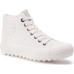 Trampki BIG STAR - GG274108 White. Białe półbuty damskie BIG STAR, bez wzorów, ze skóry ekologicznej, bez zapięcia. Za 139,00 zł.