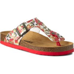 Chodaki damskie: Japonki DR. BRINKMANN - 700902 Rot/Khaki Flor