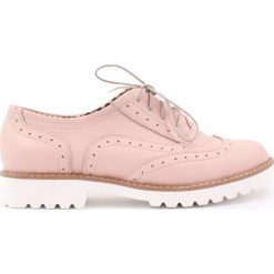 Półbuty - skóra naturalna - model 258 - kolor różowy bąbelki. Różowe półbuty damskie Zapato, bez wzorów, ze skóry, bez obcasa, bez zapięcia. W wyprzedaży za 202,30 zł.