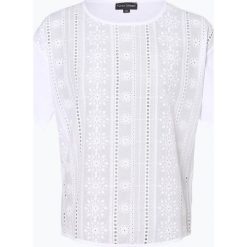 Franco Callegari - T-shirt damski, biały. Białe t-shirty damskie Franco Callegari, w koronkowe wzory, z koronki, bez kołnierzyka. Za 89,95 zł.