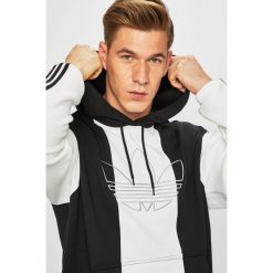 Adidas Originals - Bluza. Czarne bluzy męskie adidas Originals, s, z aplikacjami, z bawełny, z kapturem, bez rękawów, z kapturem. Za 299,90 zł.