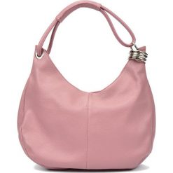 Torebki klasyczne damskie: Skórzana torebka w kolorze różowym – (S)39 x (W)28 x (G)3 cm