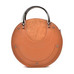 Torebka w kolorze koniaku - (S)21 x (W)21 x (G)7 cm. Brązowe torebki klasyczne damskie Bestsellers bags, w paski, z materiału. W wyprzedaży za 249,95 zł.