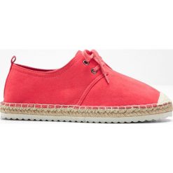 Espadryle bonprix koralowy. Różowe baleriny damskie bonprix, bez wzorów, bez obcasa. Za 74,99 zł.