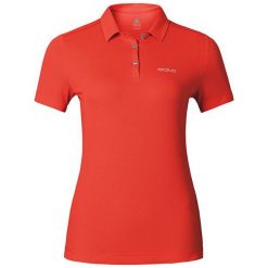 Topy sportowe damskie: Odlo Koszulka damska Polo shirt s/s TINA czerwona r. XS (221791)