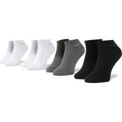 Zestaw 4 par niskich skarpet unisex QUAZI - QZ-SOCKS-65-04-MEN-015 Biały Czarny Szary. Szare skarpetki damskie QUAZI, bez wzorów, z elastanu. Za 39,00 zł.