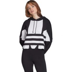 Adidas Originals Bluza Czarny. Czarne bluzy damskie adidas Originals, bez wzorów, z bawełny, bez rękawów, bez kaptura. Za 240,95 zł.