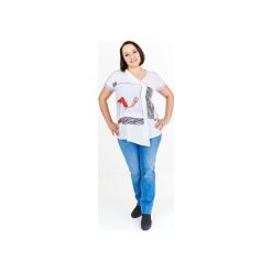 Kopertowa bluzka z printami. Szare bluzki damskie Bird, s, bez wzorów, bez kołnierzyka, bez rękawów. Za 189,00 zł.