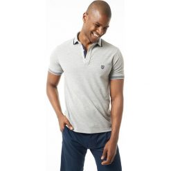 Koszulka polo w kolorze jasnoszarym. Szare koszulki męskie Jimmy Sanders, m, z haftami, z bawełny, bez rękawów. W wyprzedaży za 79,95 zł.