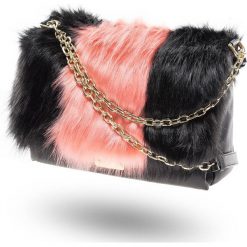 CZARNA TOREBKA EMPORIO ARMANI. Czarne torebki worki damskie Emporio Armani, w paski, na ramię, z aplikacjami. Za 1259,50 zł.