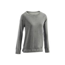 Koszulka długi rękaw Gym & Pilates 500 damska. Niebieskie bluzki sportowe damskie DOMYOS, xl, z bawełny. Za 29,99 zł.
