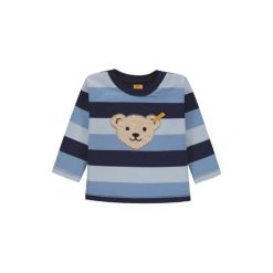 Steiff Boys Bluzka, niebieski - Gr.Moda (6 - 24 miesięcy ). Niebieskie bluzy niemowlęce marki Steiff, z aplikacjami, z elastanu. Za 149,00 zł.