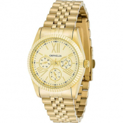 Zegarek kwarcowy w kolorze złotym. Żółte, analogowe zegarki damskie Esprit Watches, ze stali. W wyprzedaży za 272,95 zł.