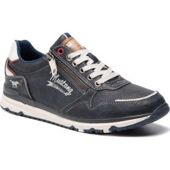 Sneakersy MUSTANG - 44A021 Navy. Niebieskie sneakersy męskie Mustang, na co dzień, bez wzorów, ze skóry ekologicznej, eleganckie, bez zapięcia. Za 239,00 zł.