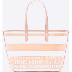 Love Moschino - Torebka. Różowe torebki klasyczne damskie marki Love Moschino, z materiału, na ramię, duże. W wyprzedaży za 479,90 zł.