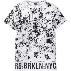 T-shirty męskie z nadrukiem: Długi t-shirt Regular Fit bonprix biały