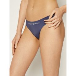 Stringi Emporio Armani 162468 0P284 15434. Niebieskie stringi damskie Emporio Armani, m, bez wzorów. W wyprzedaży za 119,00 zł.