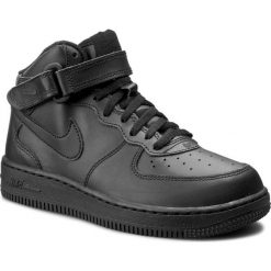 Buty NIKE - Force 1 Mid (PS) 314196 004 Black/Black. Czarne półbuty dziewczęce Nike, na sznurówki. W wyprzedaży za 209,00 zł.