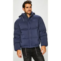 Tommy Jeans - Kurtka puchowa. Niebieskie płaszcze męskie Tommy Jeans, s, bez wzorów, z poliesteru, krótkie, z kapturem. W wyprzedaży za 849,90 zł.