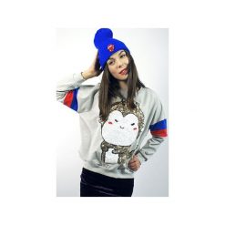 Bluza MONKEY szara. Szare bluzy damskie Missspark, s, z aplikacjami, z elastanu, bez rękawów, bez kaptura. Za 369,00 zł.