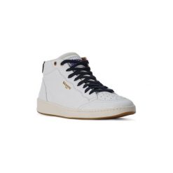 Trampki Blauer WHITE MURRAY HI. Białe trampki męskie marki Blauer, bez wzorów, bez zapięcia. Za 428,48 zł.