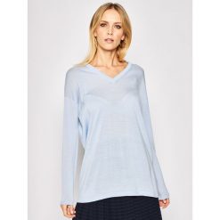 Sweter Max Mara 33610806. Niebieskie swetry damskie Max Mara, m, bez wzorów, z wełny, klasyczne, bez rękawów, bez kaptura. W wyprzedaży za 769,00 zł.