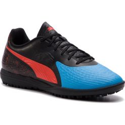 Buty PUMA - One 19.4 TT 105495 01 Bleu Azur/Red Blast/Black. Czarne buty sportowe męskie Puma, z tworzywa sztucznego, bez zapięcia, do piłki nożnej. Za 229,00 zł.