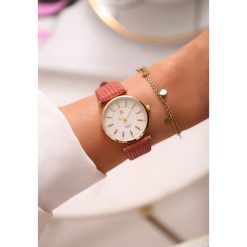 Biżuteria i zegarki damskie: Różowo-Złoty Zegarek Classic Timer