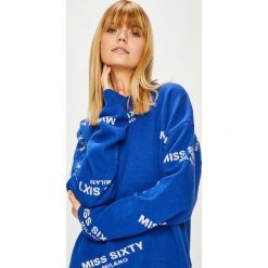 Miss Sixty - Sweter. Niebieskie swetry damskie marki Miss Sixty, s, bez wzorów, z wełny, bez rękawów, bez kaptura. W wyprzedaży za 479,90 zł.