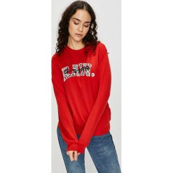 G-Star Raw - Bluzka. Czerwone bluzki damskie G-Star RAW, s, z nadrukiem, z elastanu, z okrągłym kołnierzem. W wyprzedaży za 139,90 zł.